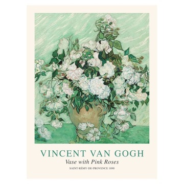 Plakat 30x40 Vincent Van Gogh Vase with Pink Roses