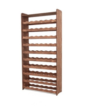 Винная полка с полкой RW-16 /70 бутылок/ - Коричневый Декор