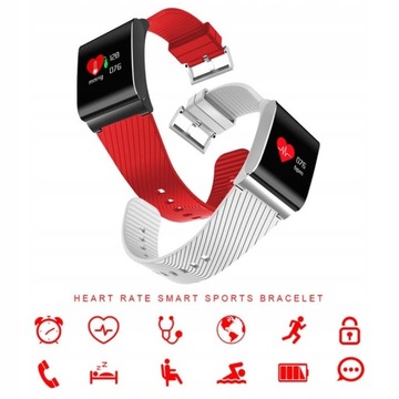 SMARTWATCH zegarek SMARTBAND Pulsometr Krokomierz AMOLED