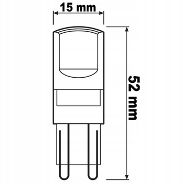 3 светодиодные лампы G9 CAPSULE 2,6 Вт = 30 Вт 2700K OSRAM