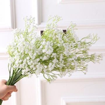Гипсофила Метелка Искусственный цветок XXL Белая декоративная ветка