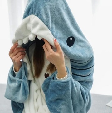 SHARK BLANKET SHARK Пижама Спальник Костюм Синий РАЗМЕР L