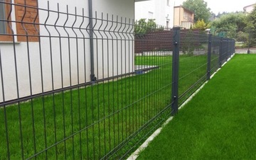 3D панель для забора 123х250см проволока фи 4.0 графит