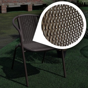 САДОВЫЙ СТУЛ ДЛЯ ОТДЫХА КОРИЧНЕВОГО РОТАГА ДЛЯ САДОВОЙ ТЕРРАСЫ НА БАЛКОНЕ