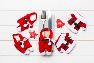 ЧЕХОЛ ДЛЯ РОЖДЕСТВЕНСКИХ СТОЛОВЫХ ПРИБОРОВ