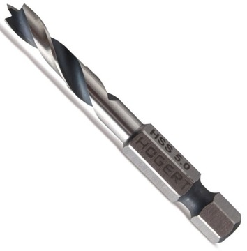 Wiertło do drewna 5 mm, uchwyt hex Hoegert Technik