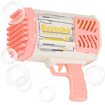 Pistolet automatyczny do baniek Bazooka na bańki Bubble Różowa