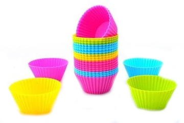 СИЛИКОНОВЫЕ ФОРМЫ ДЛЯ КЕКСОВ, МАФФИНЫ, ФОРМА ДЛЯ ВЫПЕЧКИ, ЧАШКИ, 12 ШТ.