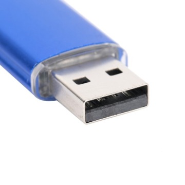 Мини-металлический USB-накопитель 4 Гб ярко-синего цвета с двойной OTG-головкой CW10050