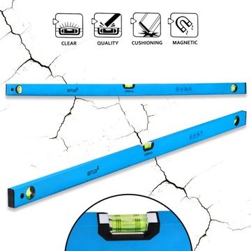 ALUMINIOWA POZIOMICA Z MAGNESEM 1200MM 120CM LEKKA 3 LIBELLE