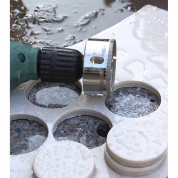 АЛМАЗНЫЕ КОРОНОЧНЫЕ ПИЛЫ СВЕРЛА ДЛЯ ПЛИТКИ СТЕКЛЯННОЕ КРУЖЕВО НАБОР ИЗ 10 ШТ.