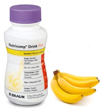 NUTRI comp DRINK+ 12szt. x 200 ml - banan/proteiny