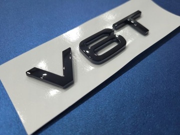 Эмблема V6 T для Audi Black Glossy