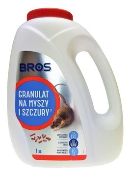 Bros GRANULAT 1kg na Myszy i Szczury SILNY