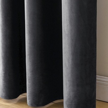 ГОТОВАЯ ШТОРА НА ЛЕНТЕ 145х250 ЛЯГУШКИ БАРХАТ BLACKOUT ПЛОТНЫЙ ВЕЛОР