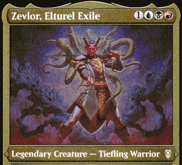 MTG Зевлор, Elturel Exile, ТРАВЛЕННАЯ ФОЛЬГА V.1 (CLB) — состояние NM