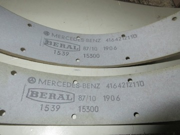OKŁADZINY SZCZĘK HAMULCOWYCH MERCEDES BENZ UNIMOG 4164212110