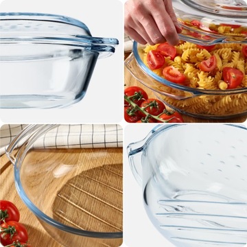 КРУГЛАЯ УСТОЙЧИВАЯ К ЗАРАЖЕНИЮ БЛЮДА ОБЪЕМОМ 2,4 Л С КРЫШКОЙ