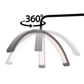 КОСМЕТИЧЕСКАЯ ЛАМПА ДЛЯ НАРАЩИВАНИЯ РЕСНИЦ И ТАТУАЦИИ ARC LED 36Вт торшер ЧЕРНЫЙ