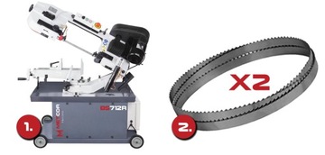 ЛЕНТОЧНАЯ ПИЛА METCOR BS712R 45° 400В 210x180 + Бесплатно