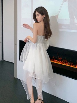 Sexy Slip Dress Women White Elegant Fairy Dresses