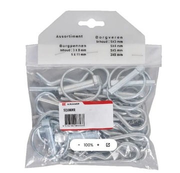 ПРУЖИННЫЕ ПРЯМЫЕ СКЛАДНЫЕ ШТИФТЫ НАБОР ШТИФТОВ ИЗ 26 ОЦИНКОВАННЫХ ШТИФТОВ