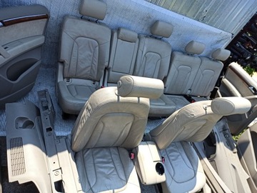 AUDI Q7 4L0 05- SEDADLA KŮŽE SVĚTLÝ VNITŘEK 7 OSOBNÍ
