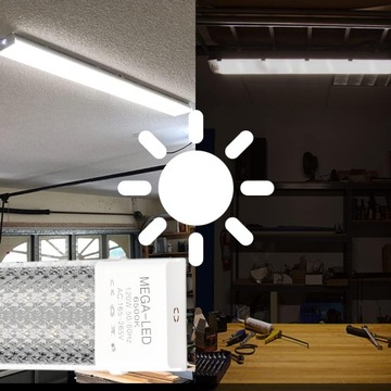 ЛАМПА ОСВЕЩЕНИЯ LED LUBS 120ВТ 120СМ НАКЛАДНАЯ ЛАМПА ДЛЯ ГАРАЖА