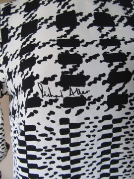 RICHARD ALLAN H&M sukienka biało-czarna pepitka M