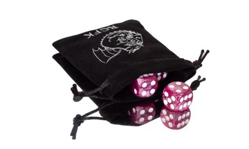 ZESTAW 2 KOSTEK K6 RPG KOŚĆ SZEŚCIOŚCIENNA PURPUROWE NIEBO 1,6 CM