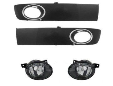 Halogeny + kratki CHROM VW T5 09-15 LIFT komplet