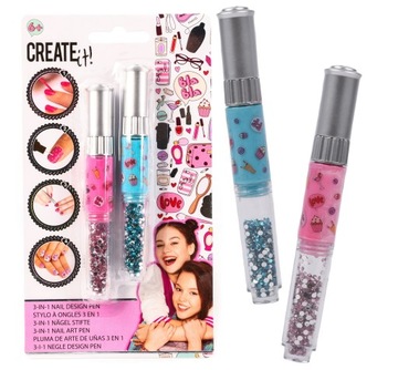 Create It! Zestaw LAKIERY DO PAZNOKCI + Ozdoby