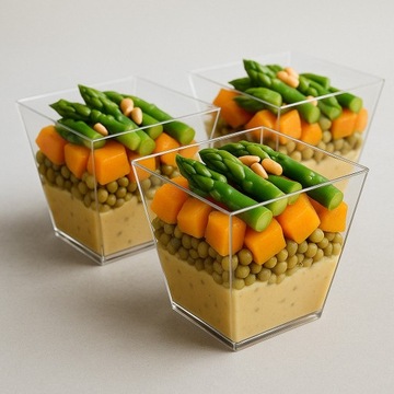 Pojemniki plastikowe na deserki i mini przekąski 200 ml 50szt. fingerfood