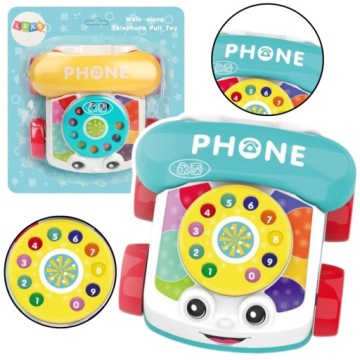 Телефон на колесах для тягання кольоровий Lean Toys 260x185 мм