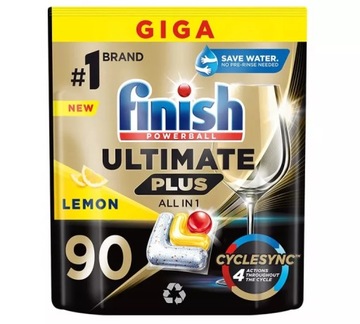 FINISH ULTIMATE PLUS KAPSUŁKI DO ZMYWARKI 90 LEMON 5908252011025