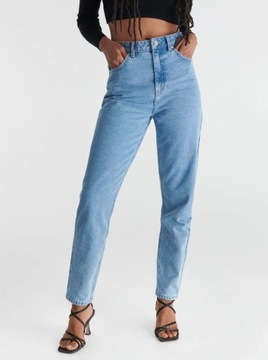 Reserved mom jeansy wysoki stan boyfriend oversize slouchy vintage luźne L