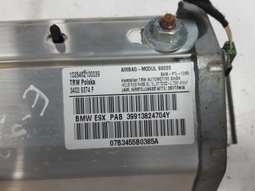 BMW 3 E93 E92 05-08R E90 ULOŽENÍ AIRBAG SPOLUJEZDCE 34009374F