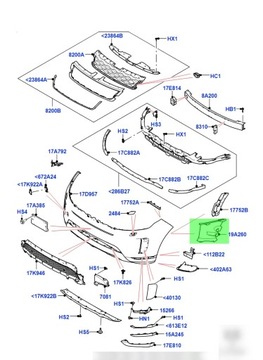 DRŽÁKY DRŽÁK NÁRAZNÍK NEW EVOQUE 2019 2020