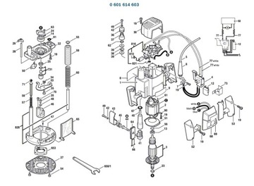 Угольные щетки фрезерного станка BOSCH GOF900CE 603