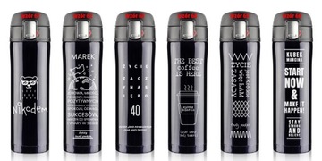 ТЕРМОКРУЖКА ТЕРМОС 2в1 С ЗАМКОМ ГРАВИРОВКОЙ 440 мл