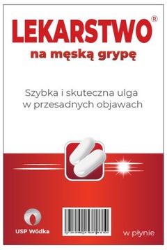 ŚMIESZNE Naklejki WÓDKA LEKARSTWO na męską grypę