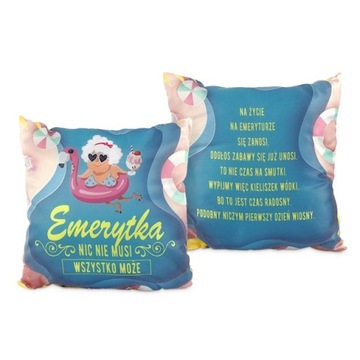 Poduszka prezent na emeryturę dla emerytki emeryta