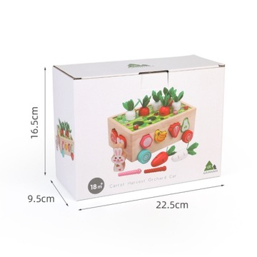 ЗАГАДКА-СОРТЕР ДЕРЕВЯННЫЕ БЛОКИ ЧЕРВЯКИ ОВОЩИ ИГРА МОТЕССОРИ PED