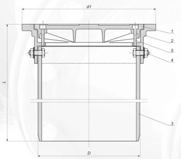 Właz żel. D400 z teleskopem na rurę karbowaną 400 do studni studzienki