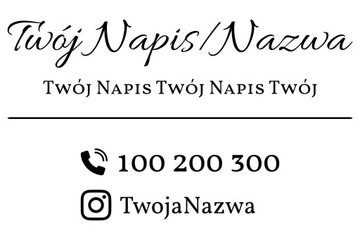 naklejka Twój Napis telefon FB IG 45x26cm KOLORY