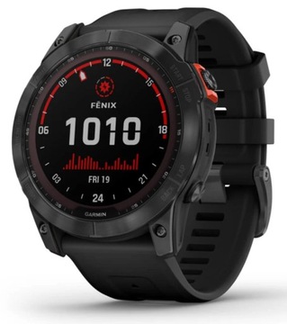 Garmin Fenix 7X Solar Zegarek czarny z czarnym paskiem ORYGINALNY