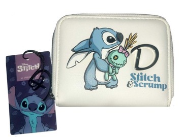 Disney Portmonetka STITCH Scrump z literą D Twojego imienia