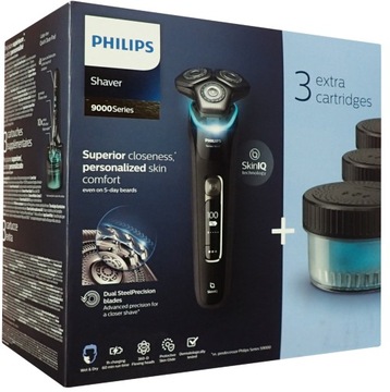 Golarka Maszynka Elektryczna Męska Philips S9986/63 Trymer + Baza +4 Wkłady