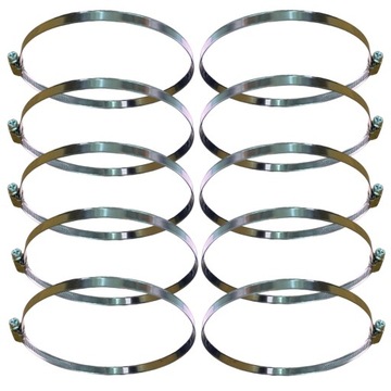 10x OPASKI ZACISKOWE ślimakowe CYBANTY ZACISKI metalowe SKRĘCANY 130-150mm