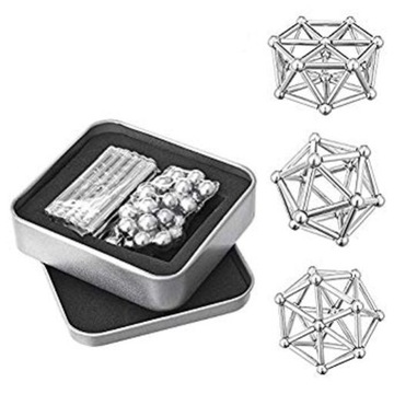 ШАРЫ МАГНИТНЫЕ БЛОКИ NEOCUBE 5мм 216 серебро